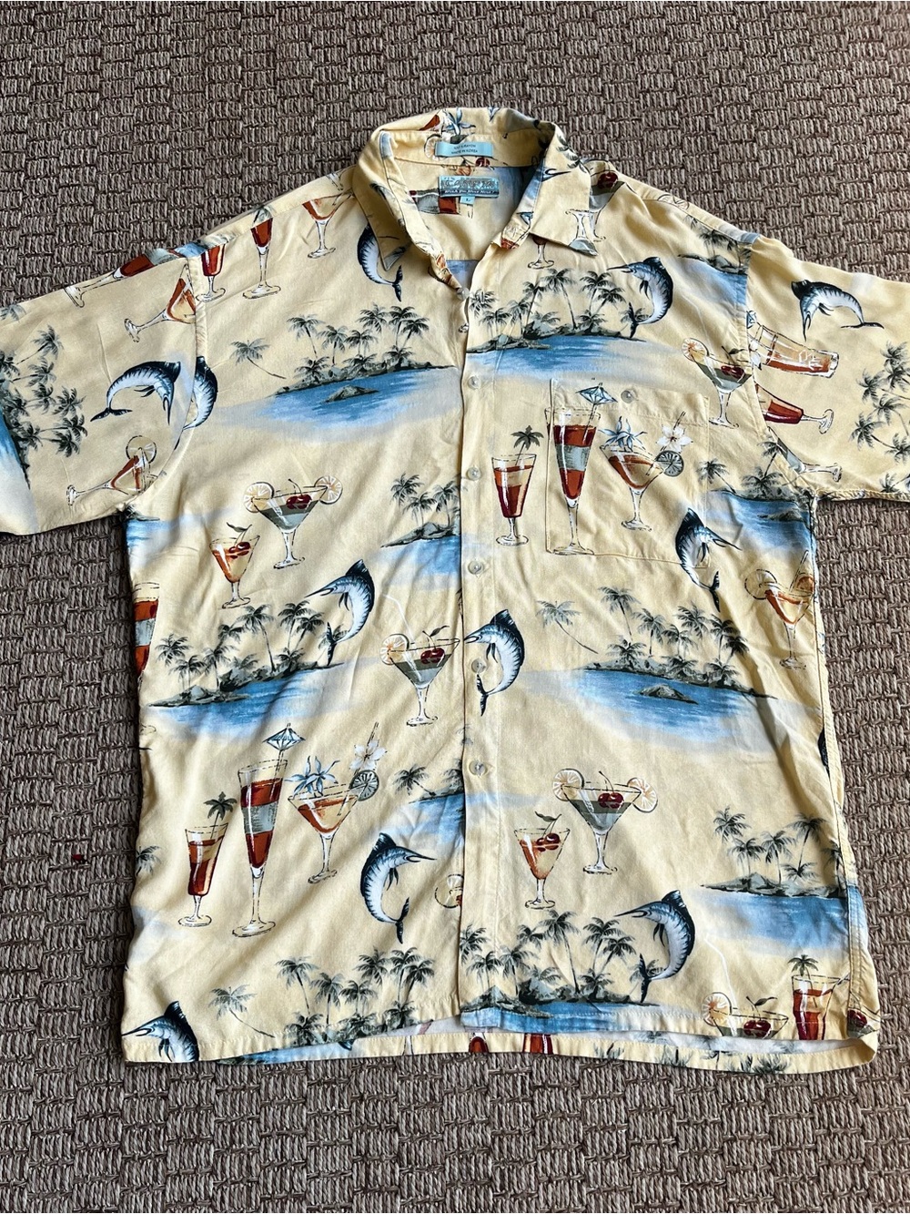 Vintage Campia Moda Island Vibes Short Sleeve Shirt